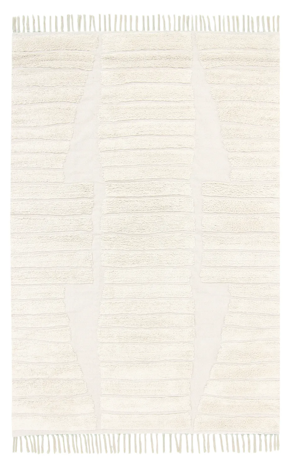 Tappeto A Pelo Lungo - Rani Natural Cotton Shaggy (bianco)