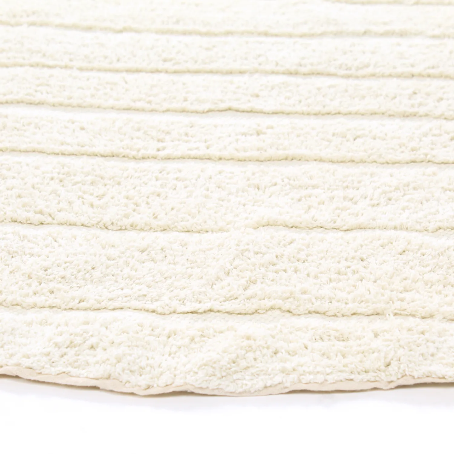 Tappeto rotondo - Rani Natural Cotton Shaggy (bianco)