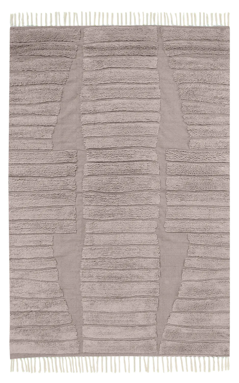 Tappeto A Pelo Lungo - Rani Natural Cotton Shaggy (tortora)