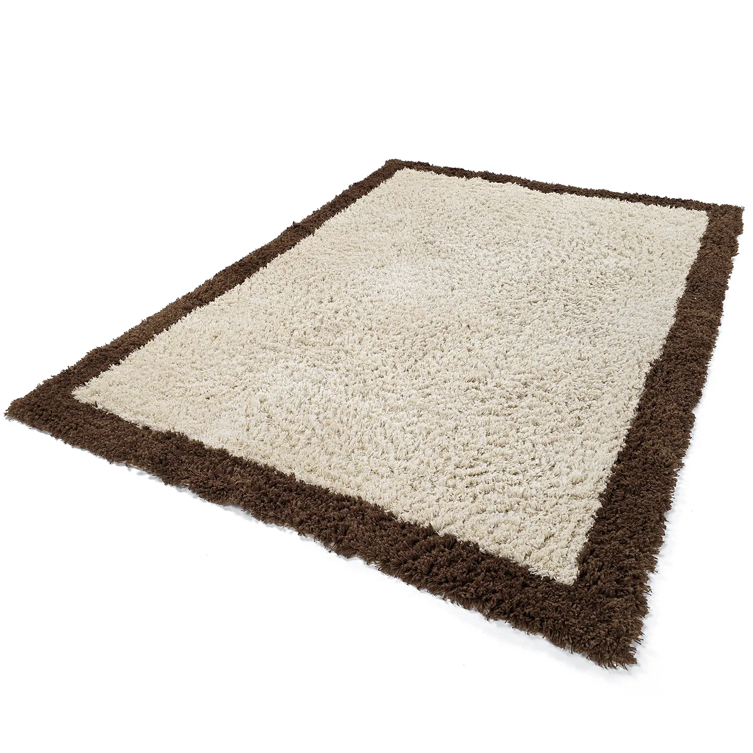 Tappeto A Pelo Lungo - Sagres Natural Cotton Shaggy (bianco sporco/marrone)