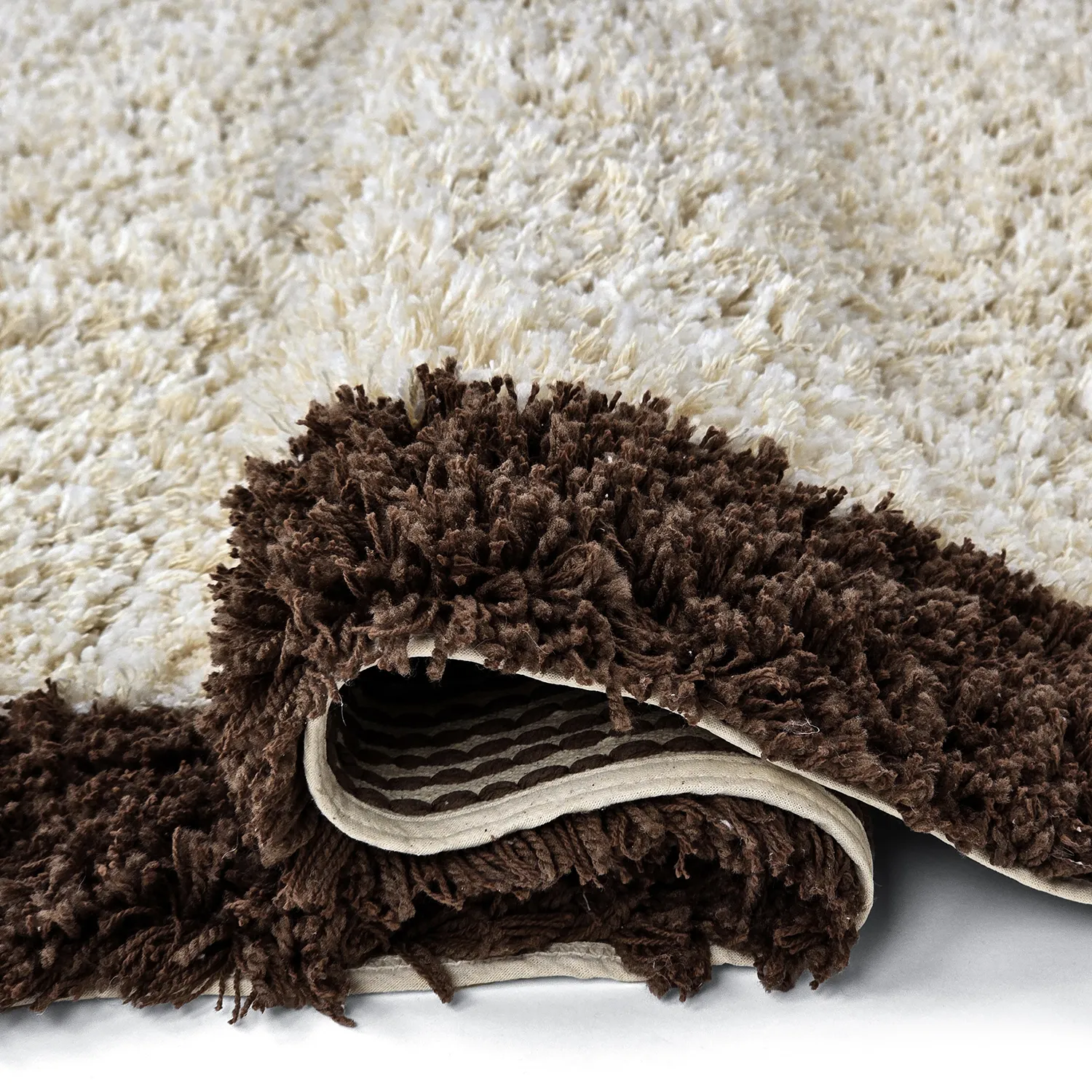 Tappeto A Pelo Lungo - Sagres Natural Cotton Shaggy (bianco sporco/marrone)