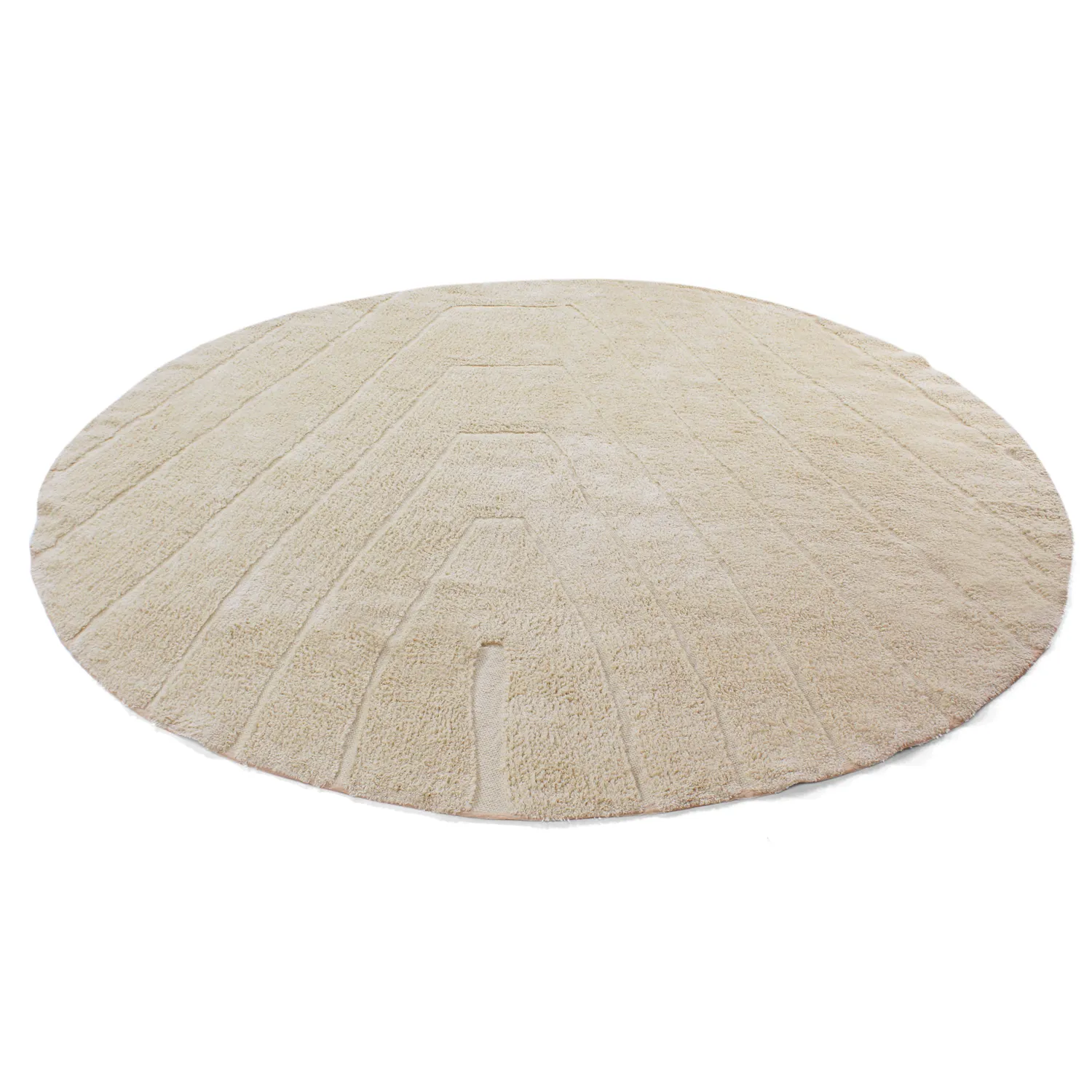 Tappeto rotondo - Sivia Natural Cotton Shaggy (beige)
