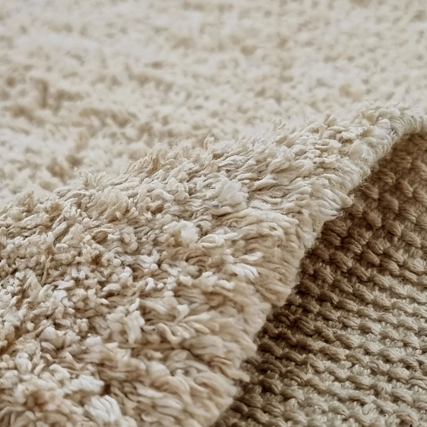 Tappeto rotondo - Sivia Natural Cotton Shaggy (beige)