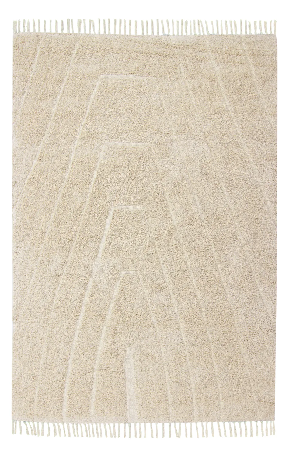 Tappeto A Pelo Lungo - Sivia Natural Cotton Shaggy (beige)