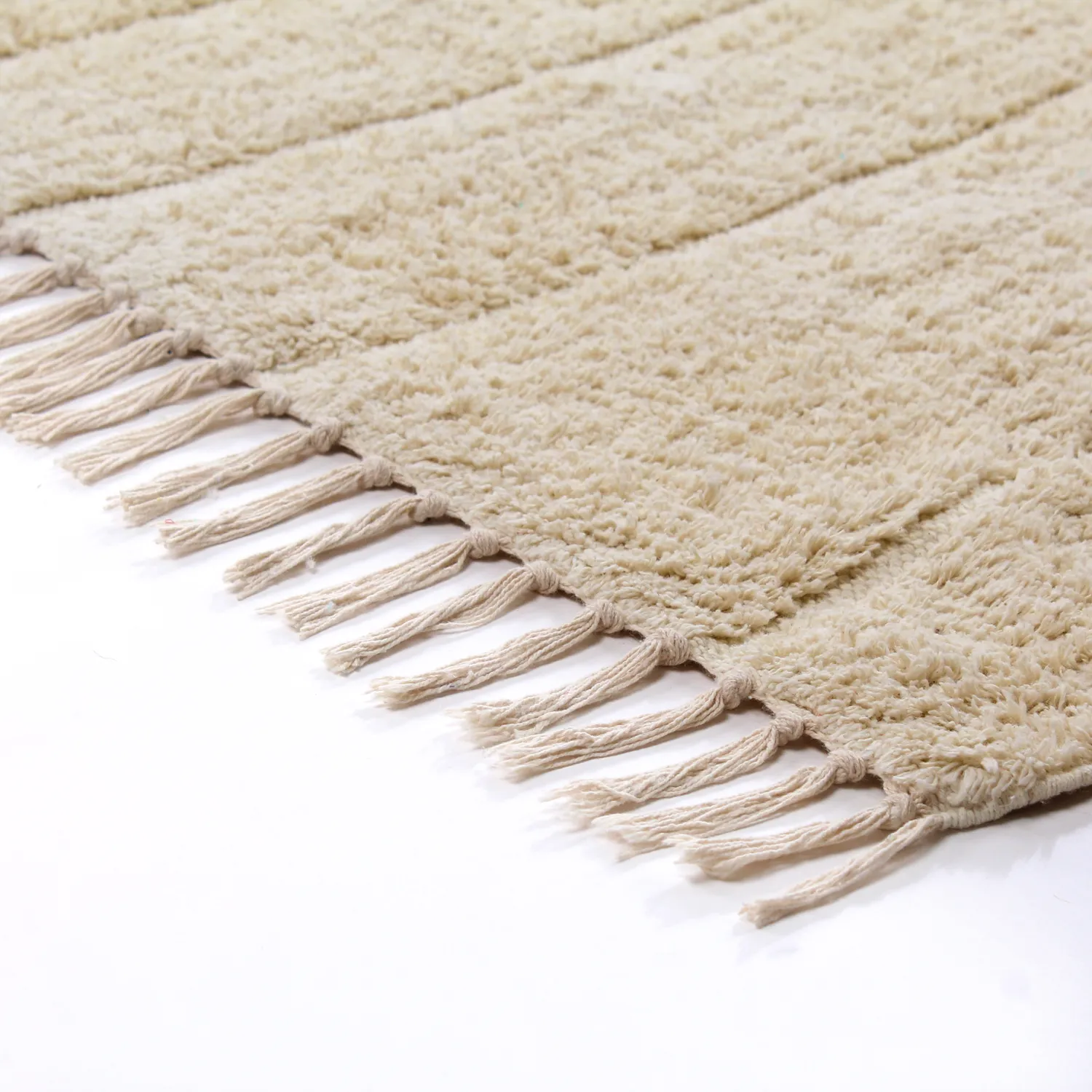 Tappeto A Pelo Lungo - Sivia Natural Cotton Shaggy (beige)