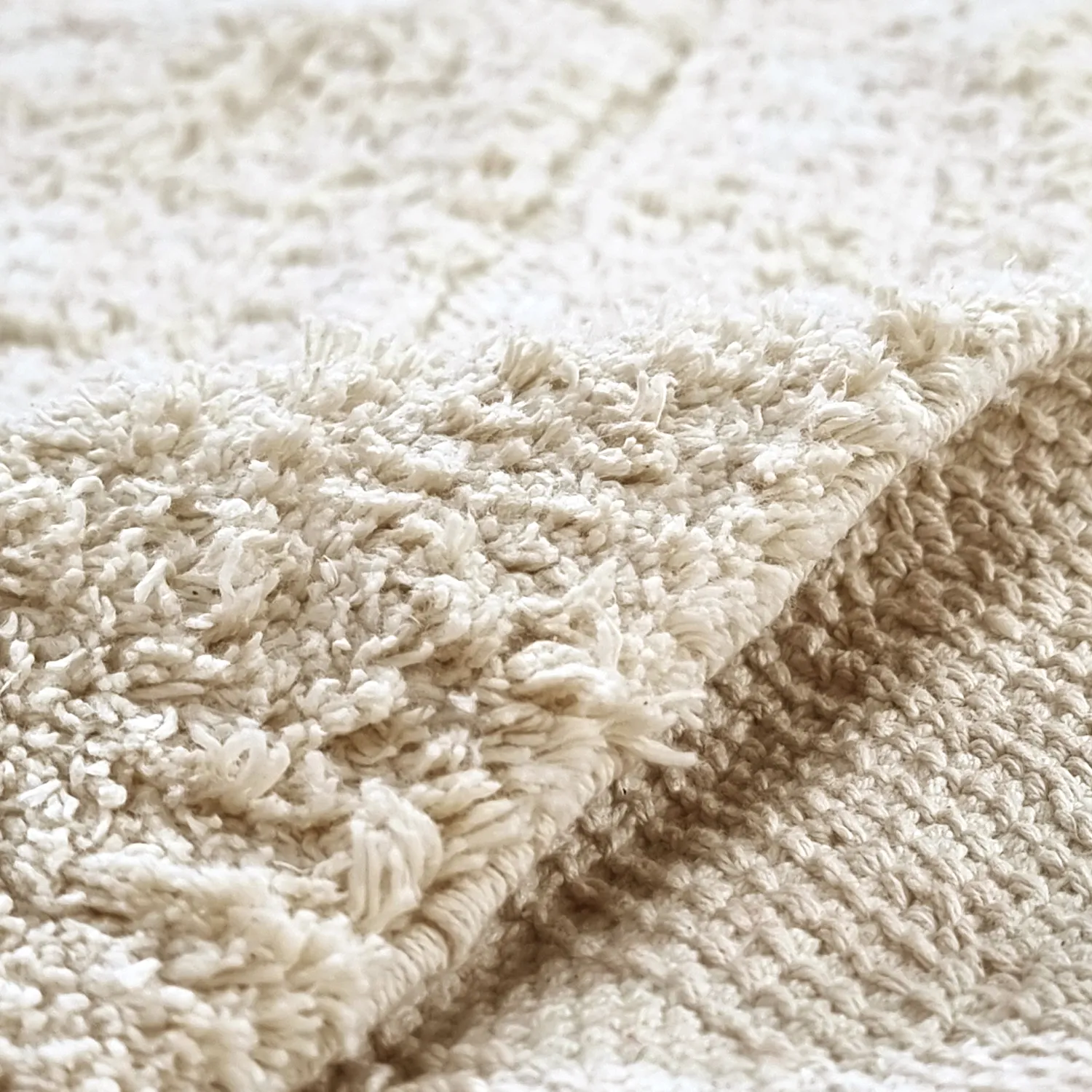 Tappeto A Pelo Lungo - Sivia Natural Cotton Shaggy (bianco)