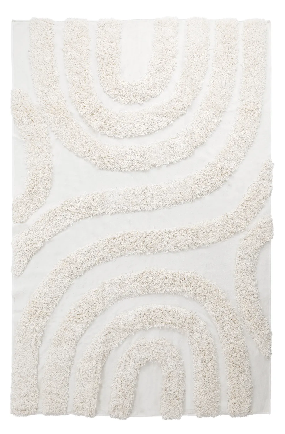 Tappeto A Pelo Lungo - Sivota Natural Cotton Shaggy (bianco)