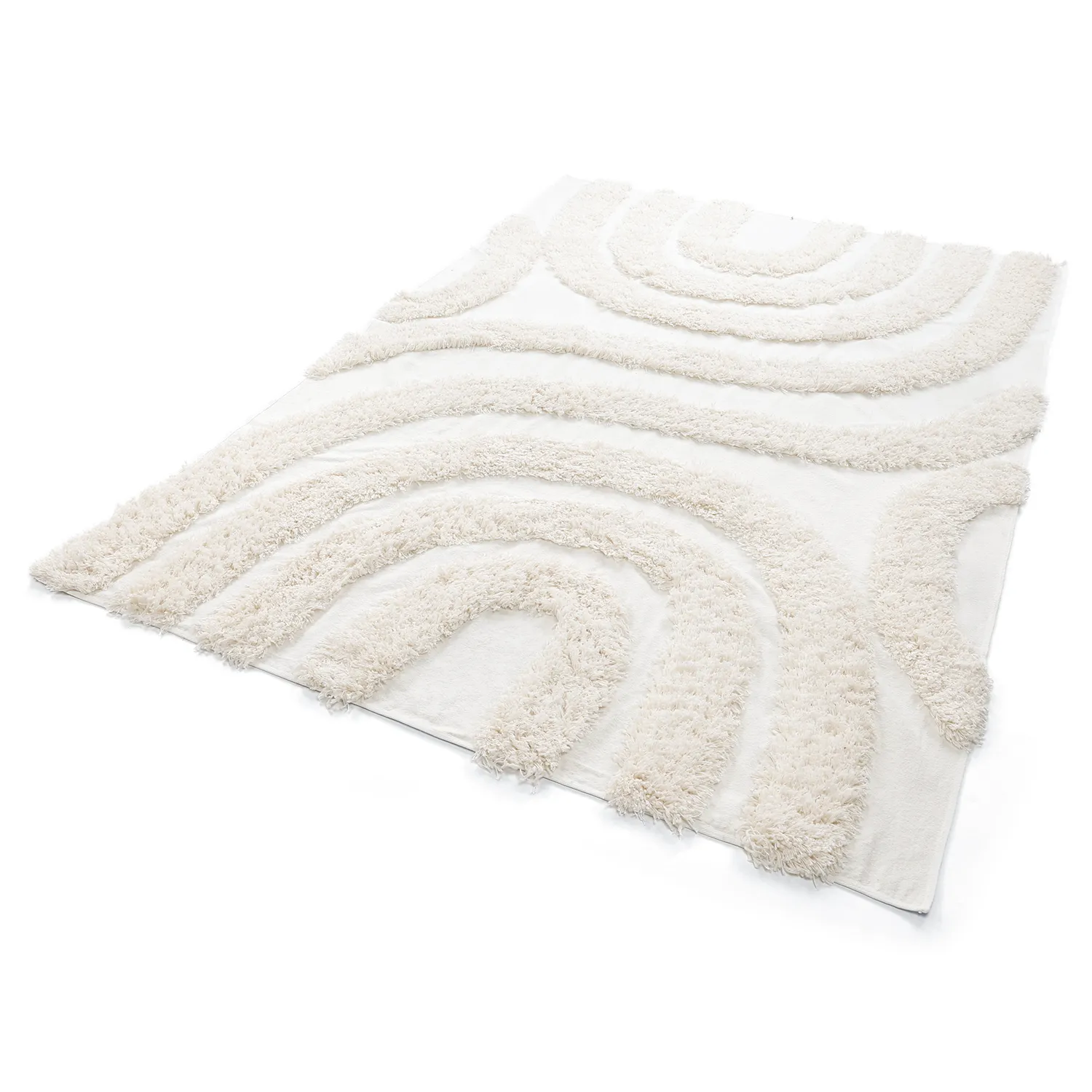 Tappeto A Pelo Lungo - Sivota Natural Cotton Shaggy (bianco)