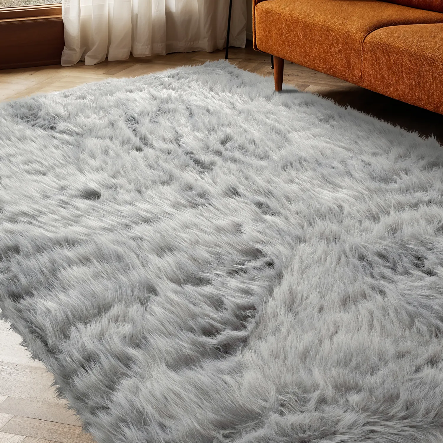 Tappeto A Pelo Lungo - Sohar (grigio chiaro)