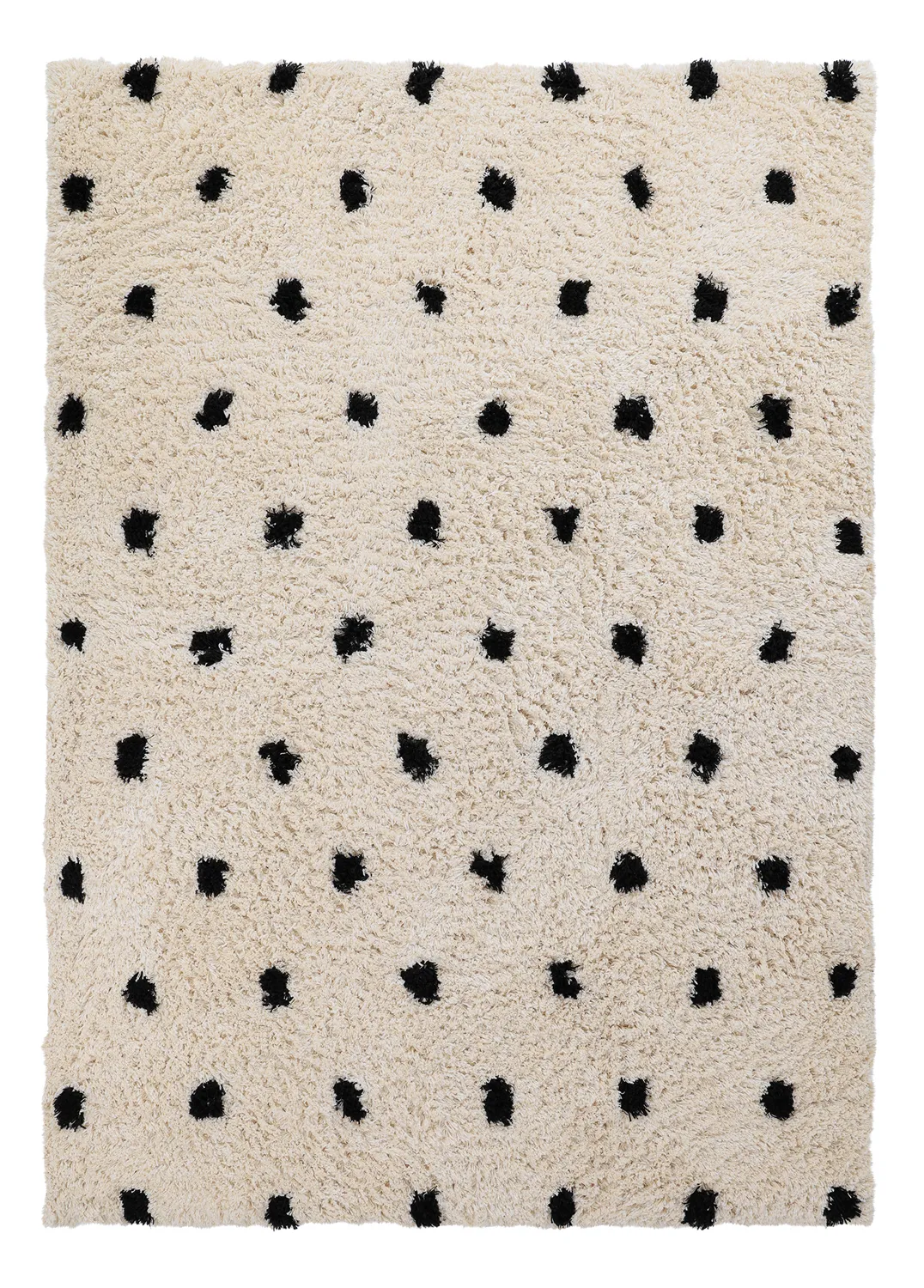 Tappeto A Pelo Lungo - Soria Natural Cotton Shaggy (bianco sporco/nero)