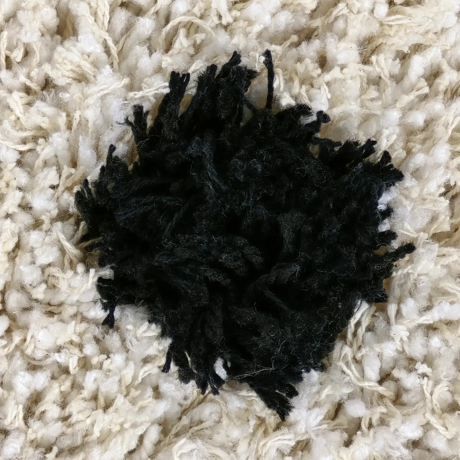 Tappeto A Pelo Lungo - Soria Natural Cotton Shaggy (bianco sporco/nero)
