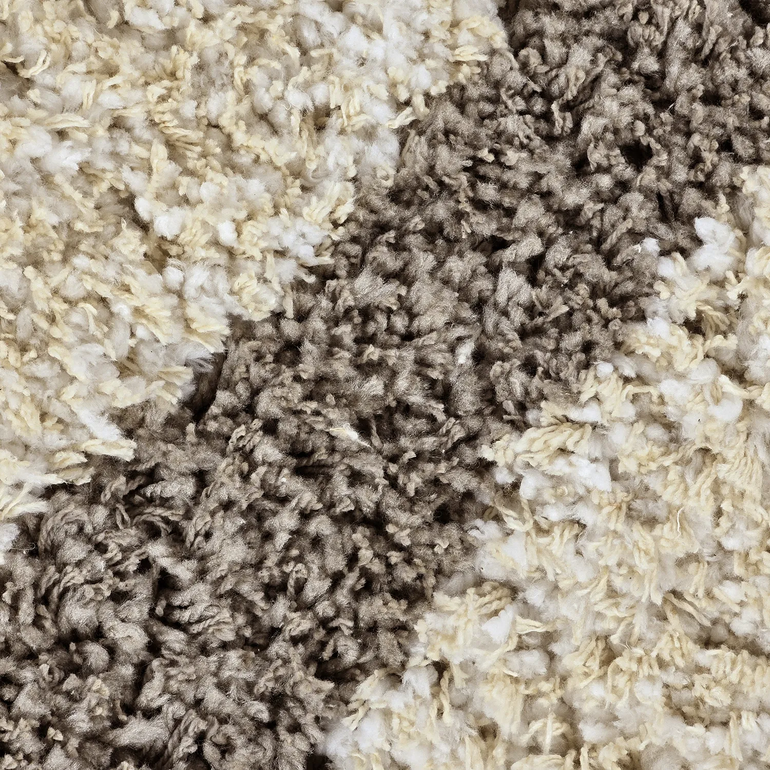 Tappeto A Pelo Lungo - Thira Stripe Cotton Shaggy (crema/taupe)
