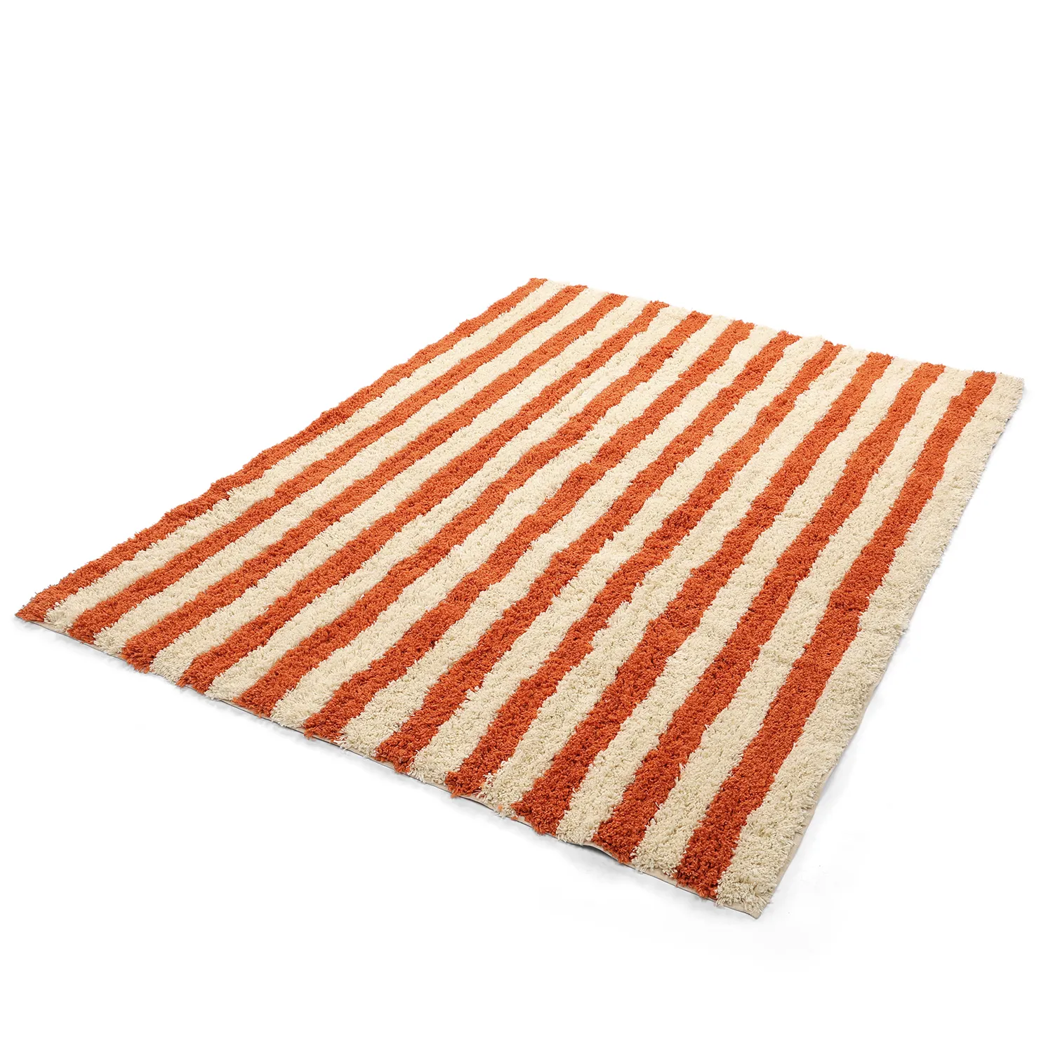 Tappeto A Pelo Lungo - Thira Stripe Cotton Shaggy (giallo chiaro/arancione chiaro)