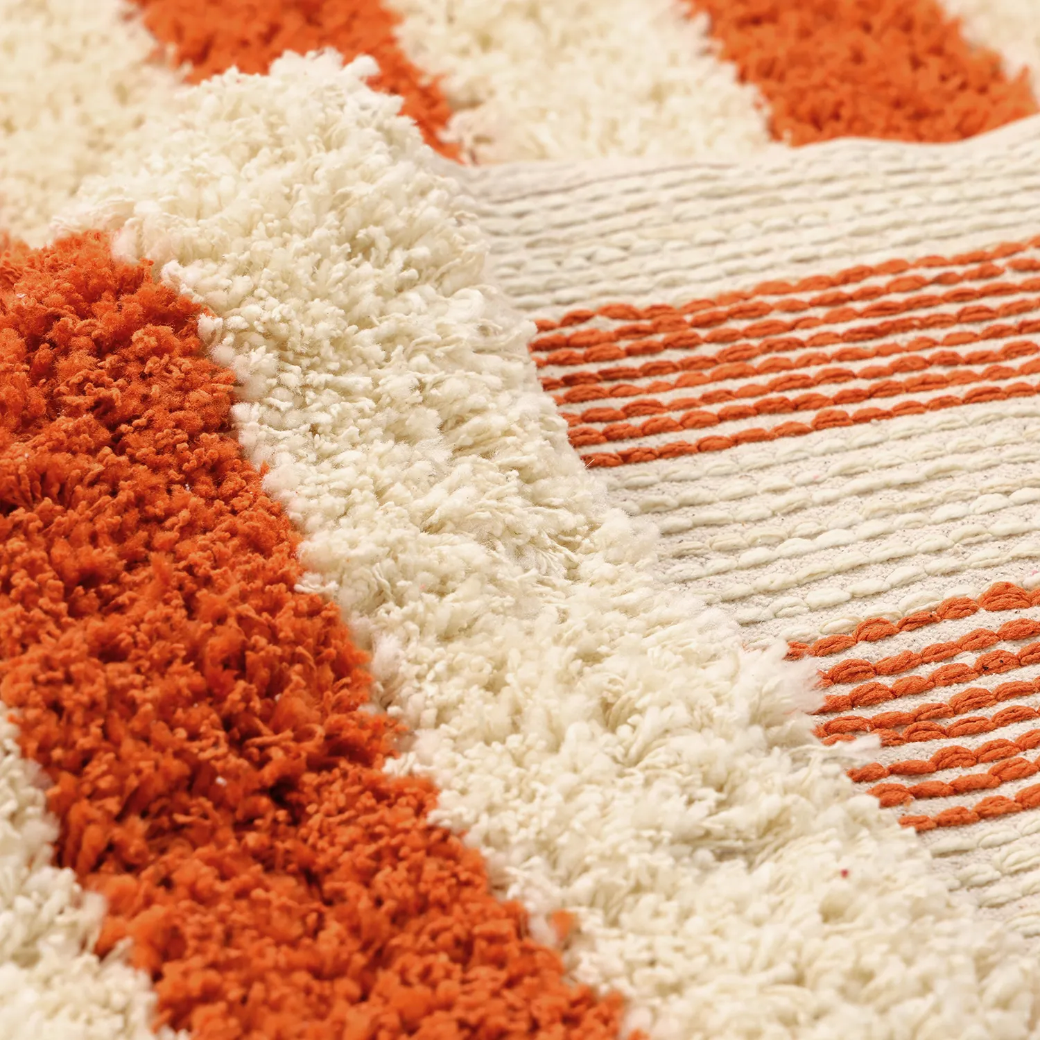 Tappeto A Pelo Lungo - Thira Stripe Cotton Shaggy (giallo chiaro/arancione chiaro)