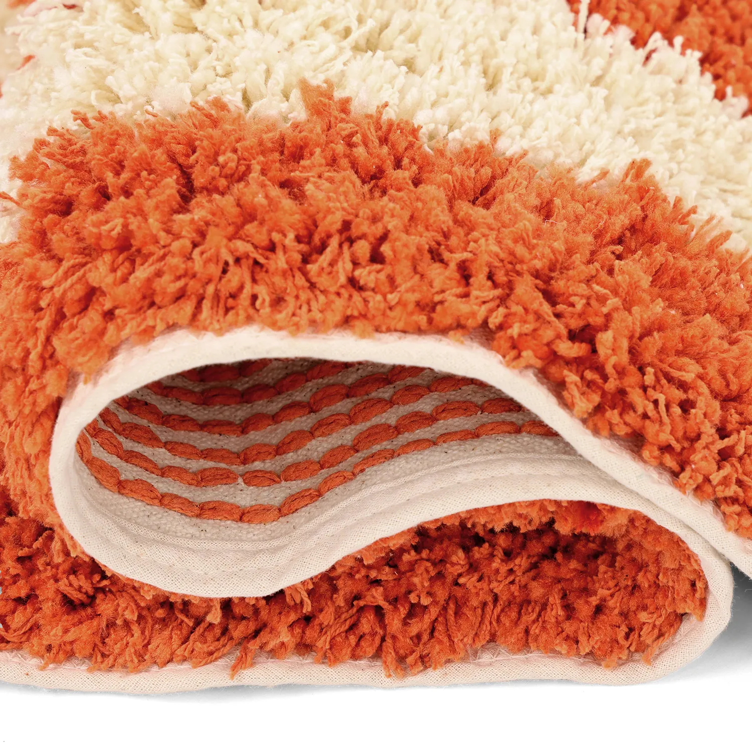 Tappeto A Pelo Lungo - Thira Stripe Cotton Shaggy (giallo chiaro/arancione chiaro)