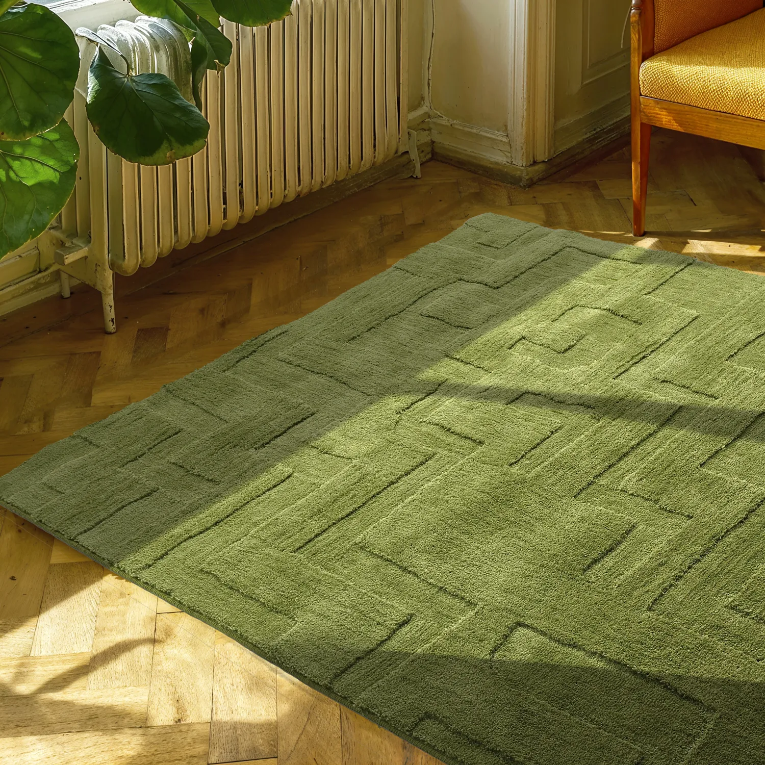 Tappeto A Pelo Lungo - Tripoli (verde muschio)