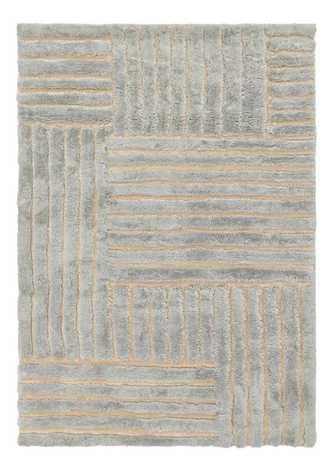 Tappeto A Pelo Lungo - Tyros (crema/grigio)