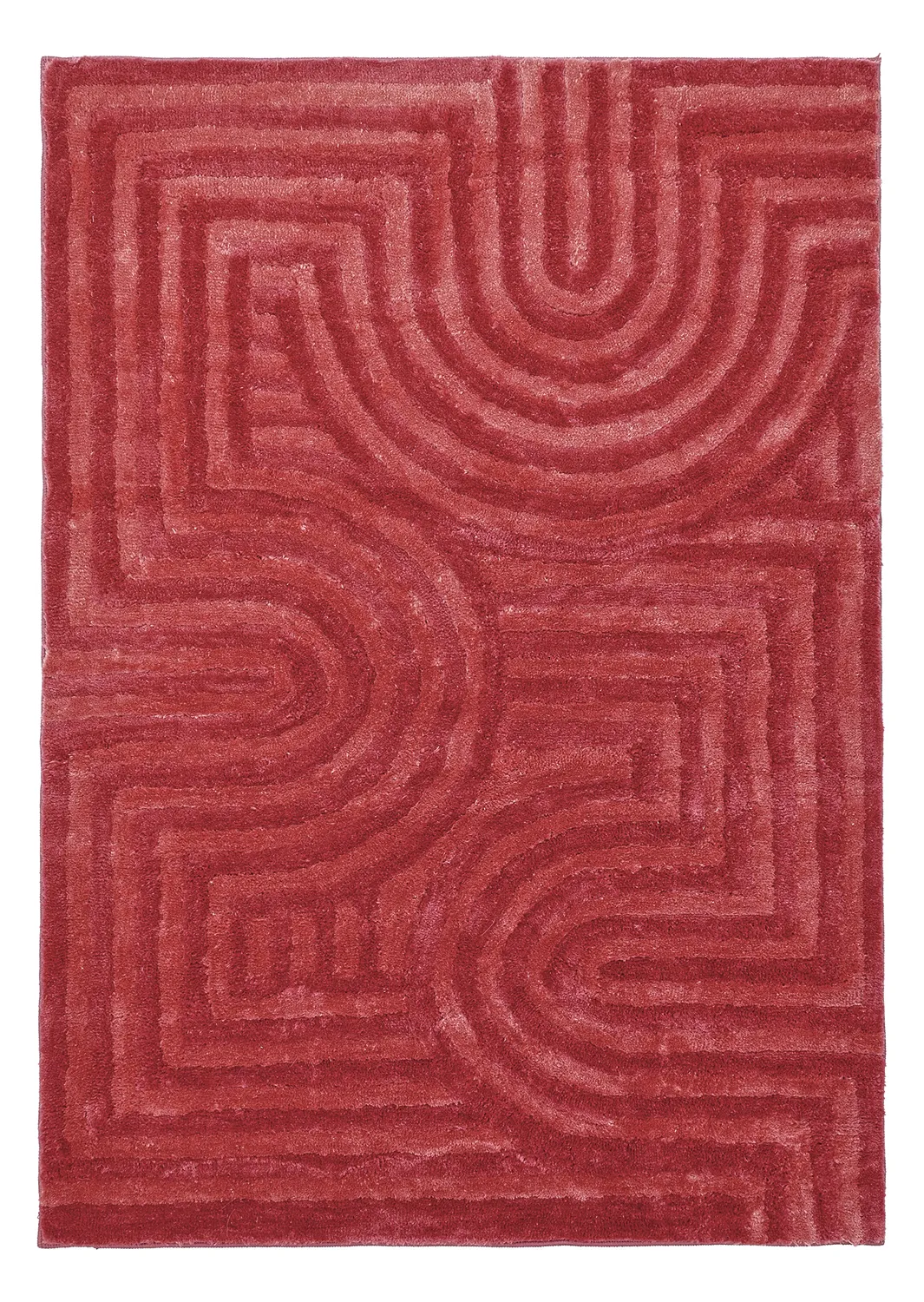 Tappeto A Pelo Lungo - Volos (rosso/rosa)