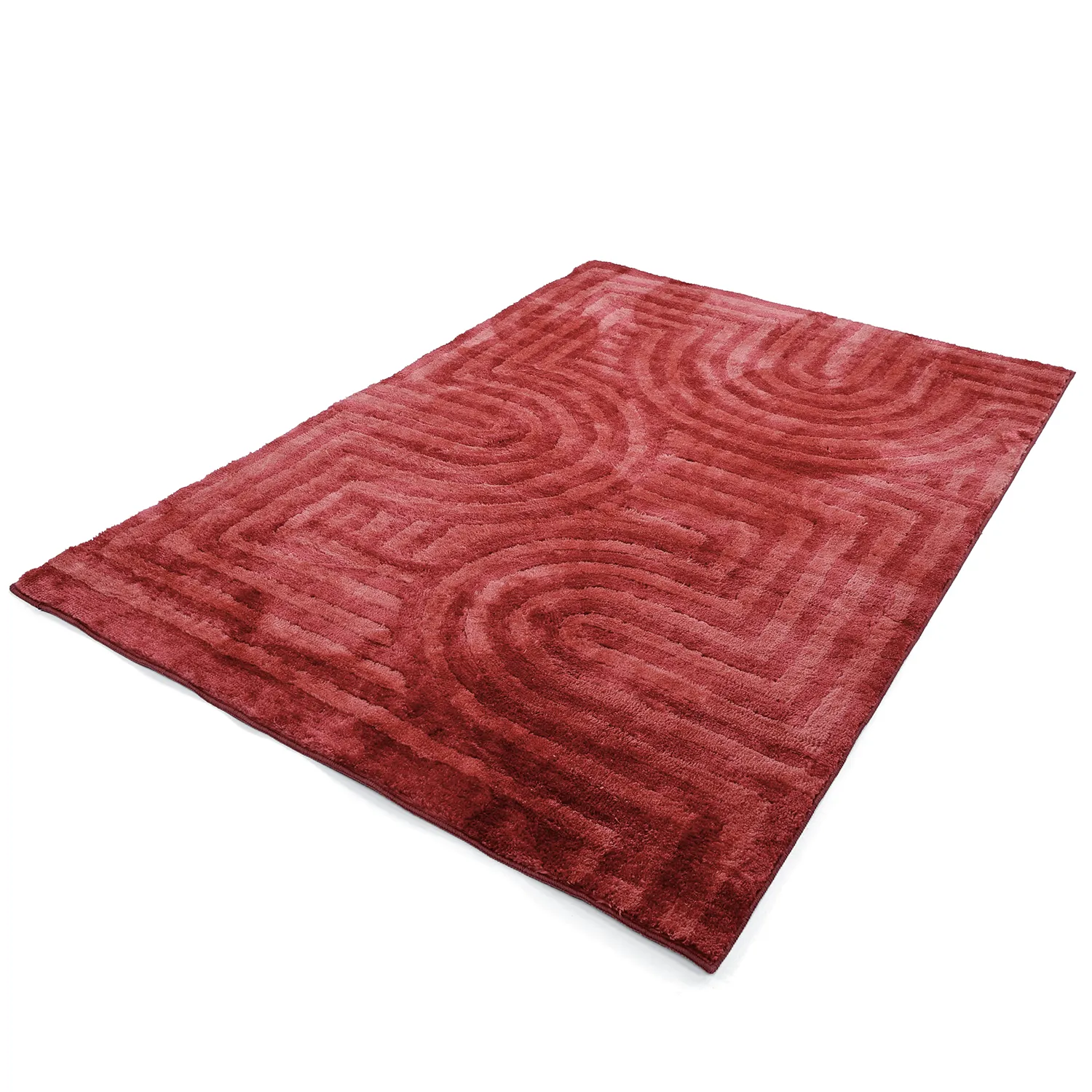 Tappeto A Pelo Lungo - Volos (rosso/rosa)