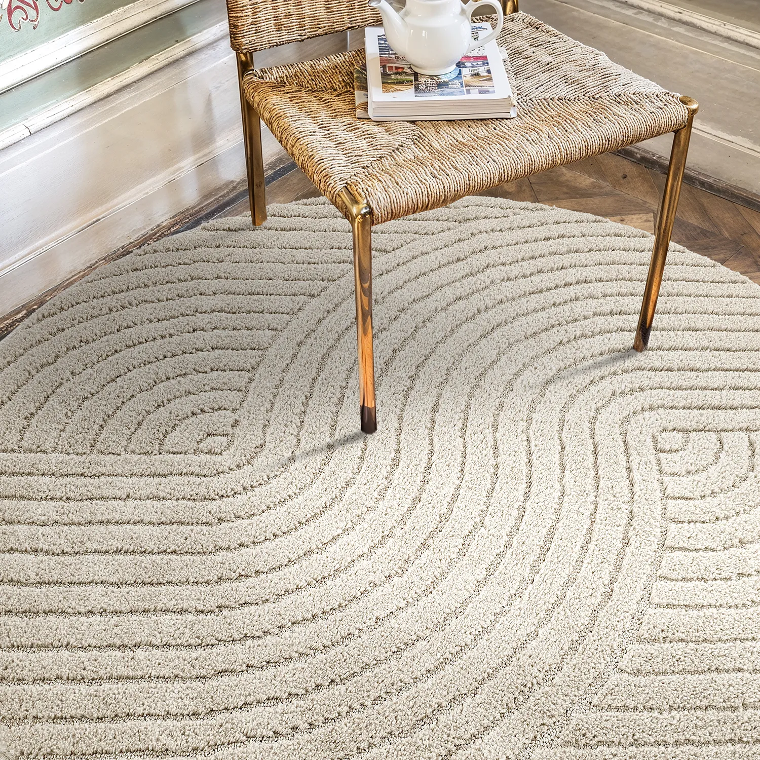 Tappeti rotondi - Wendy (beige)