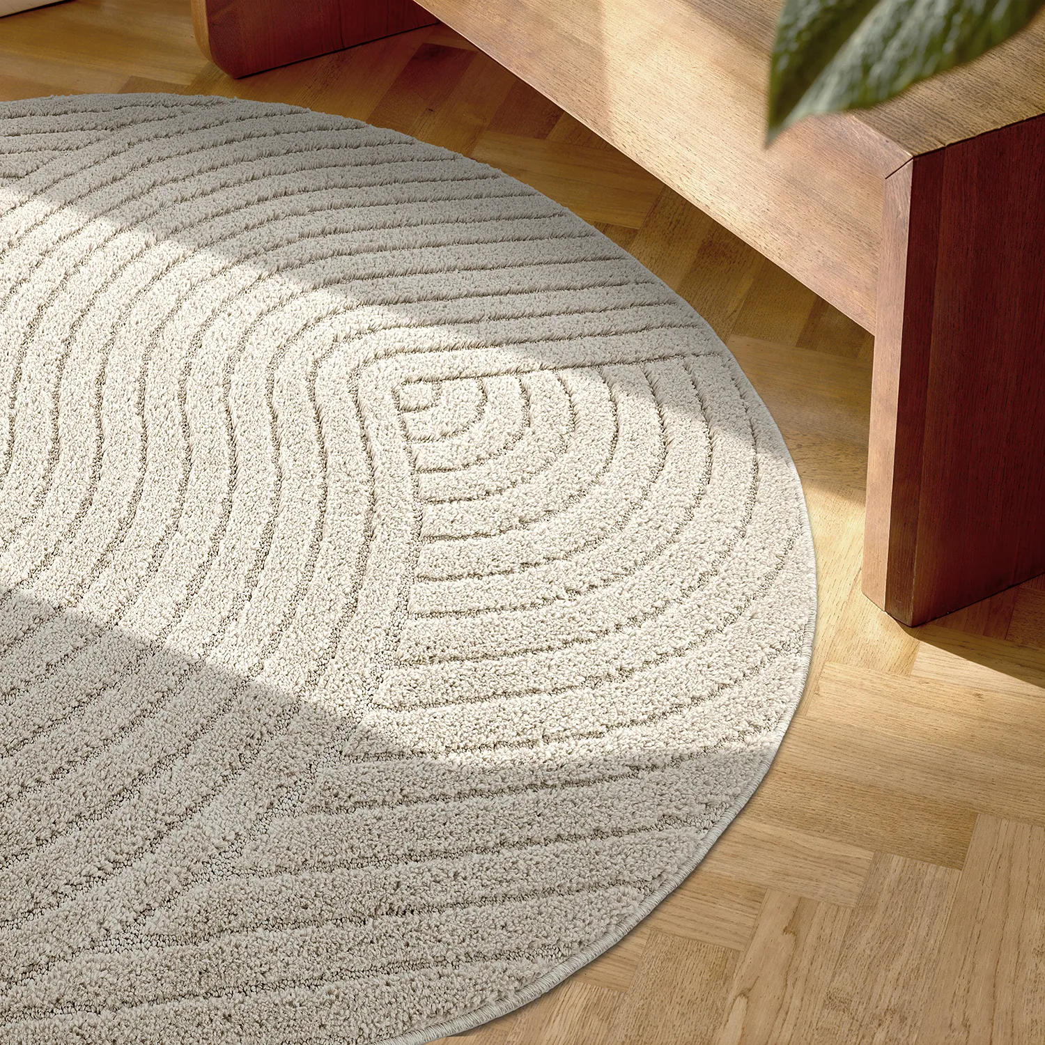 Tappeti rotondi - Wendy (beige)
