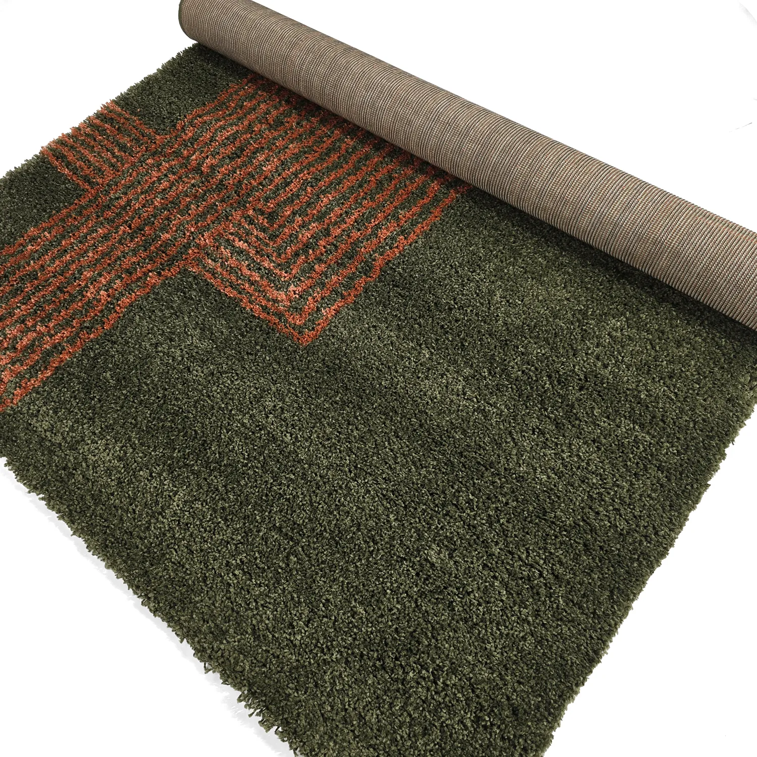 Tappeto A Pelo Lungo - Zagora (verde/arancione)