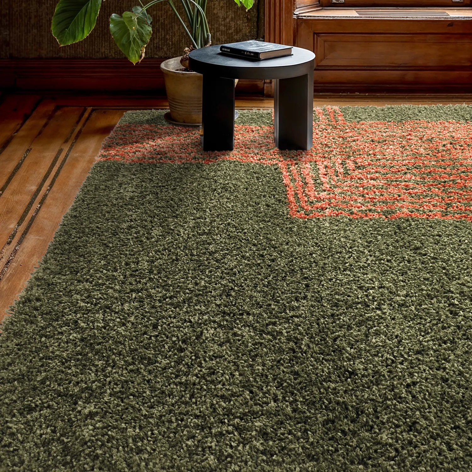 Tappeto A Pelo Lungo - Zagora (verde/arancione)