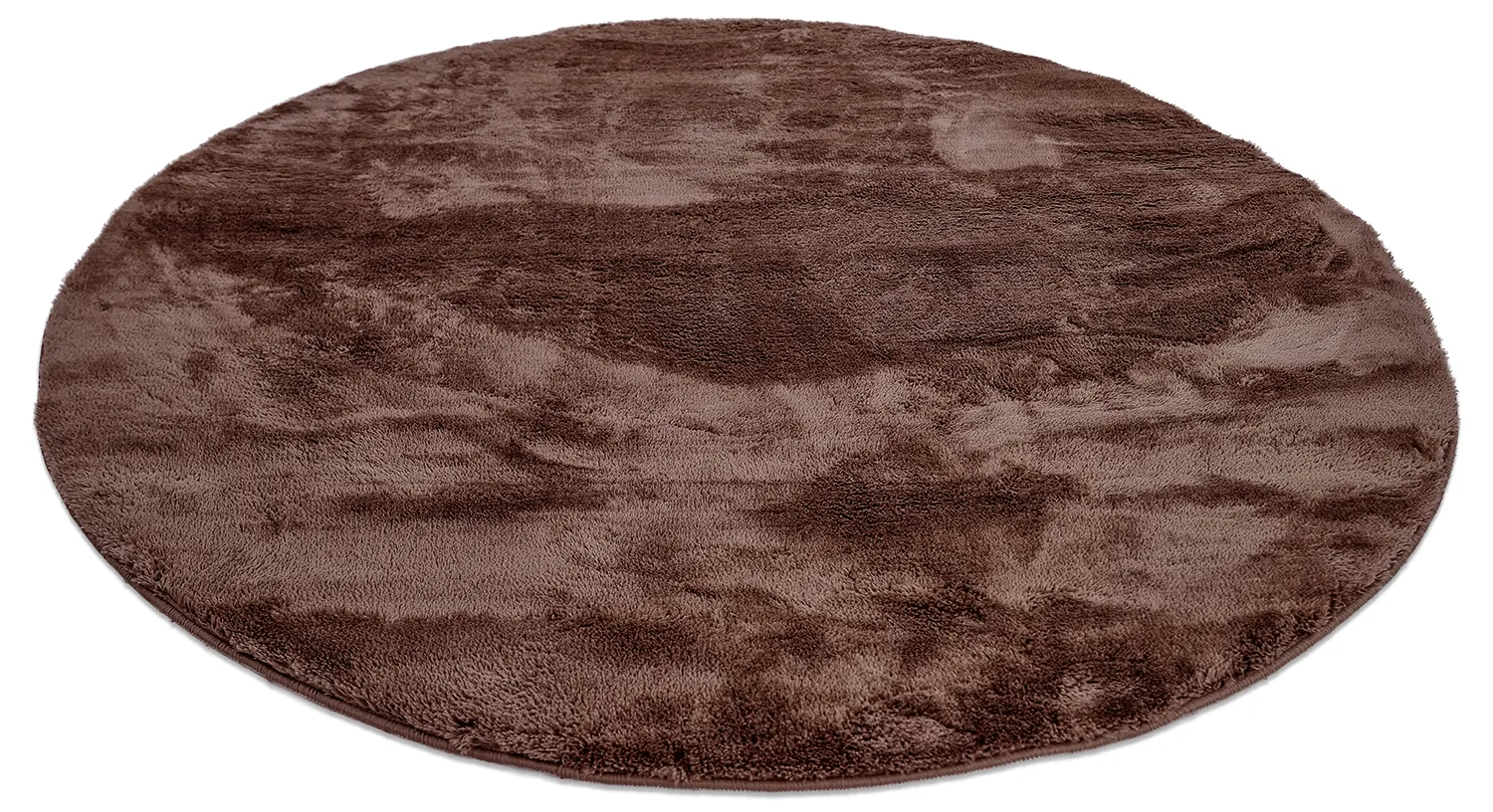 Tappeti rotondi - Aranga Super Soft Fur (Marrone scuro)