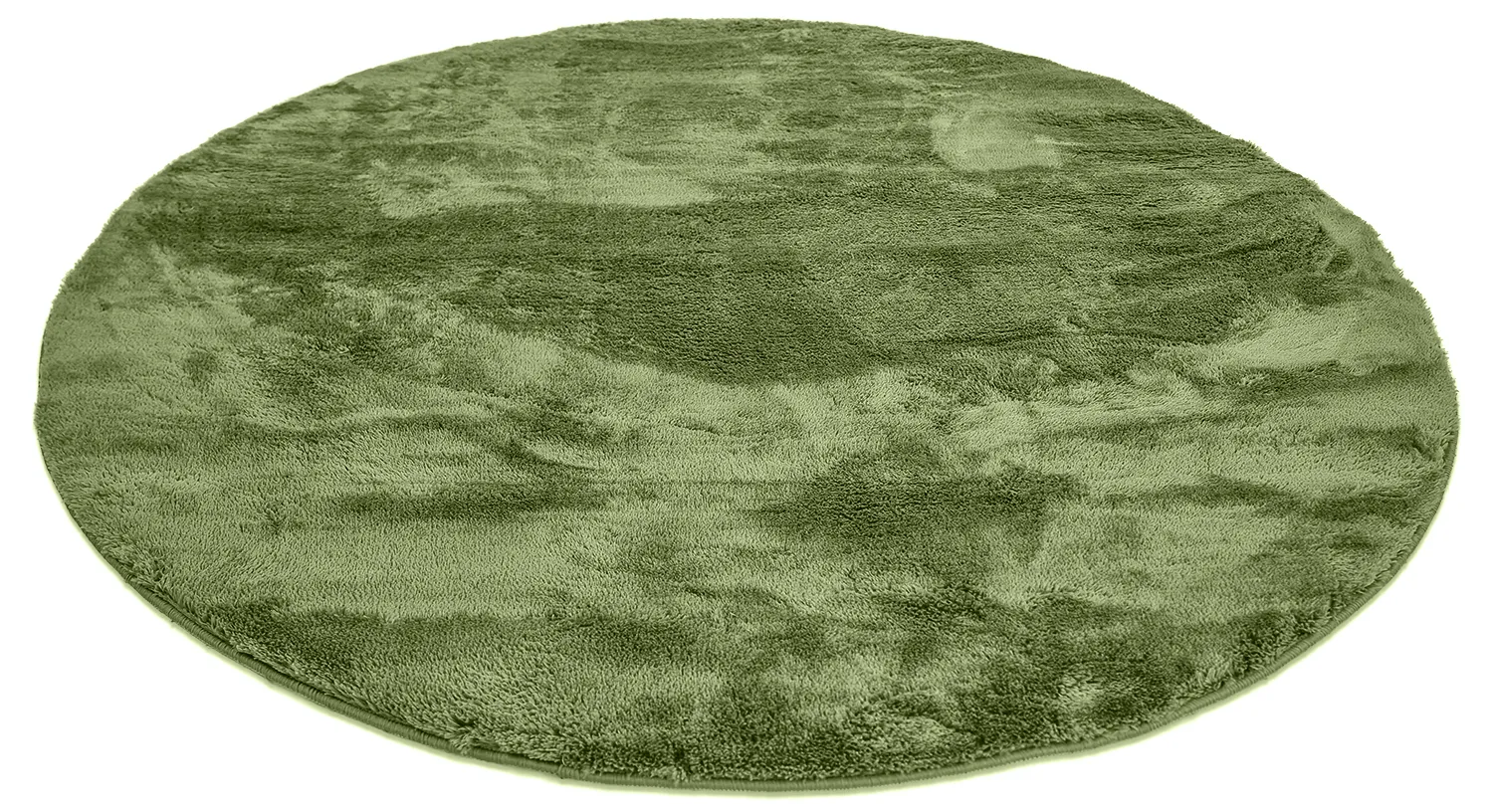 Tappeti rotondi - Aranga Super Soft Fur (verde oliva)