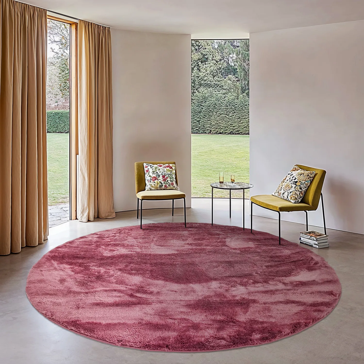 Tappeti rotondi - Aranga Super Soft Fur (rose)