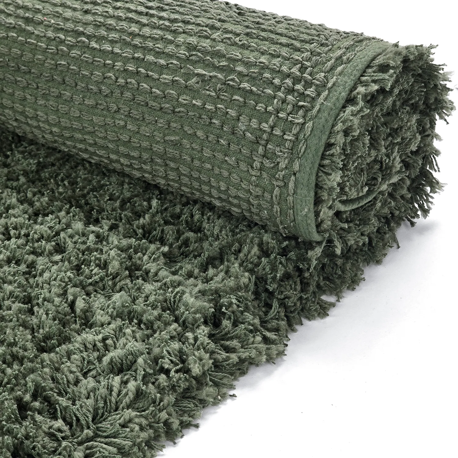 Tappeto A Pelo Lungo - Combarro Solid Cotton Shaggy (verde)