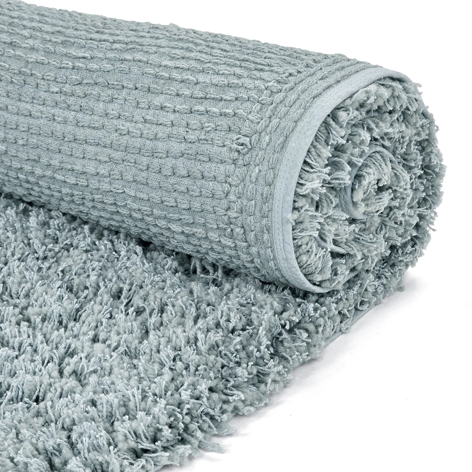 Tappeto A Pelo Lungo - Combarro Solid Cotton Shaggy (azzurro)
