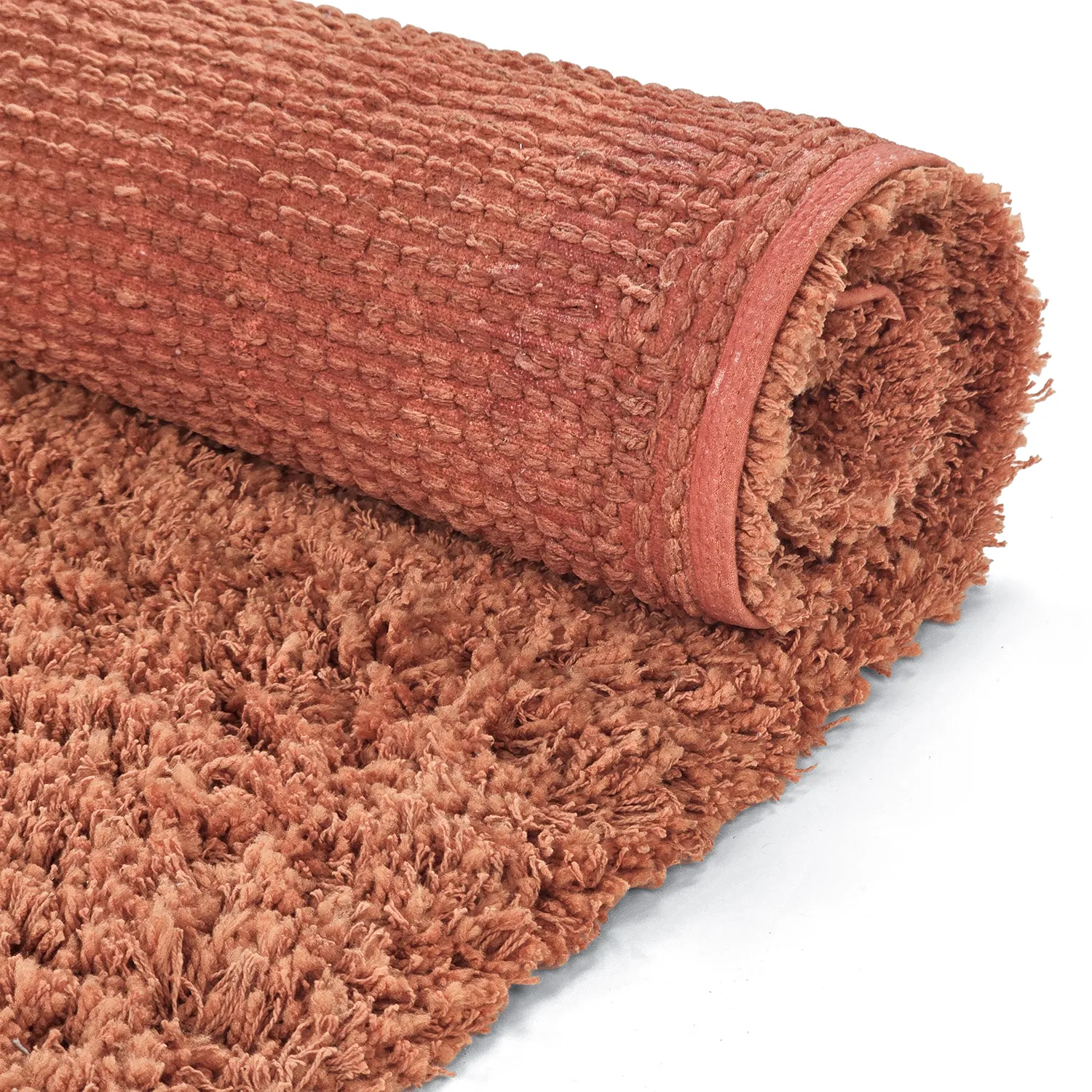 Tappeto A Pelo Lungo - Combarro Solid Cotton Shaggy (arancione chiaro)