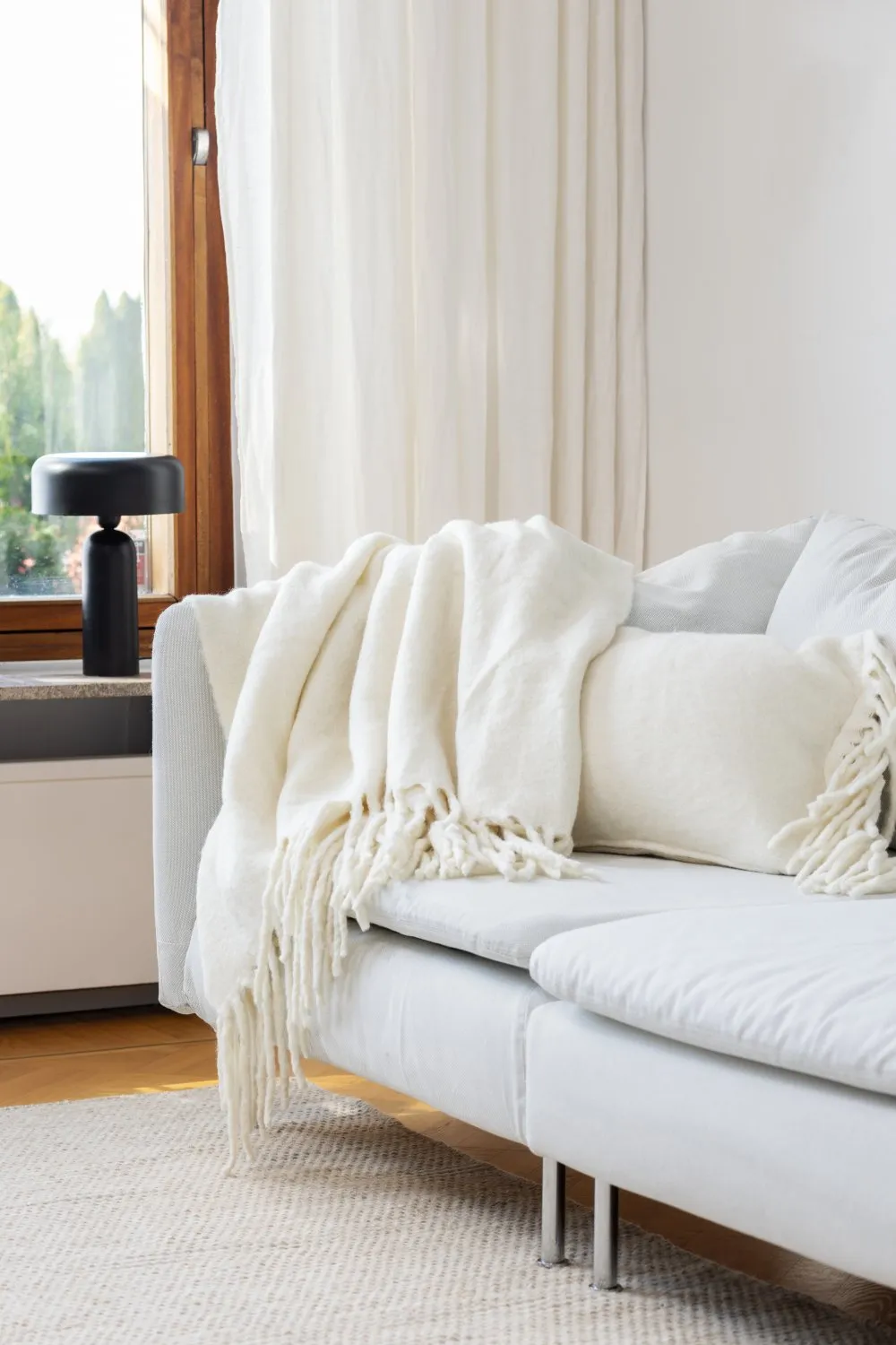 Coperte - Plaid in misto lana - Samantha (offwhite)