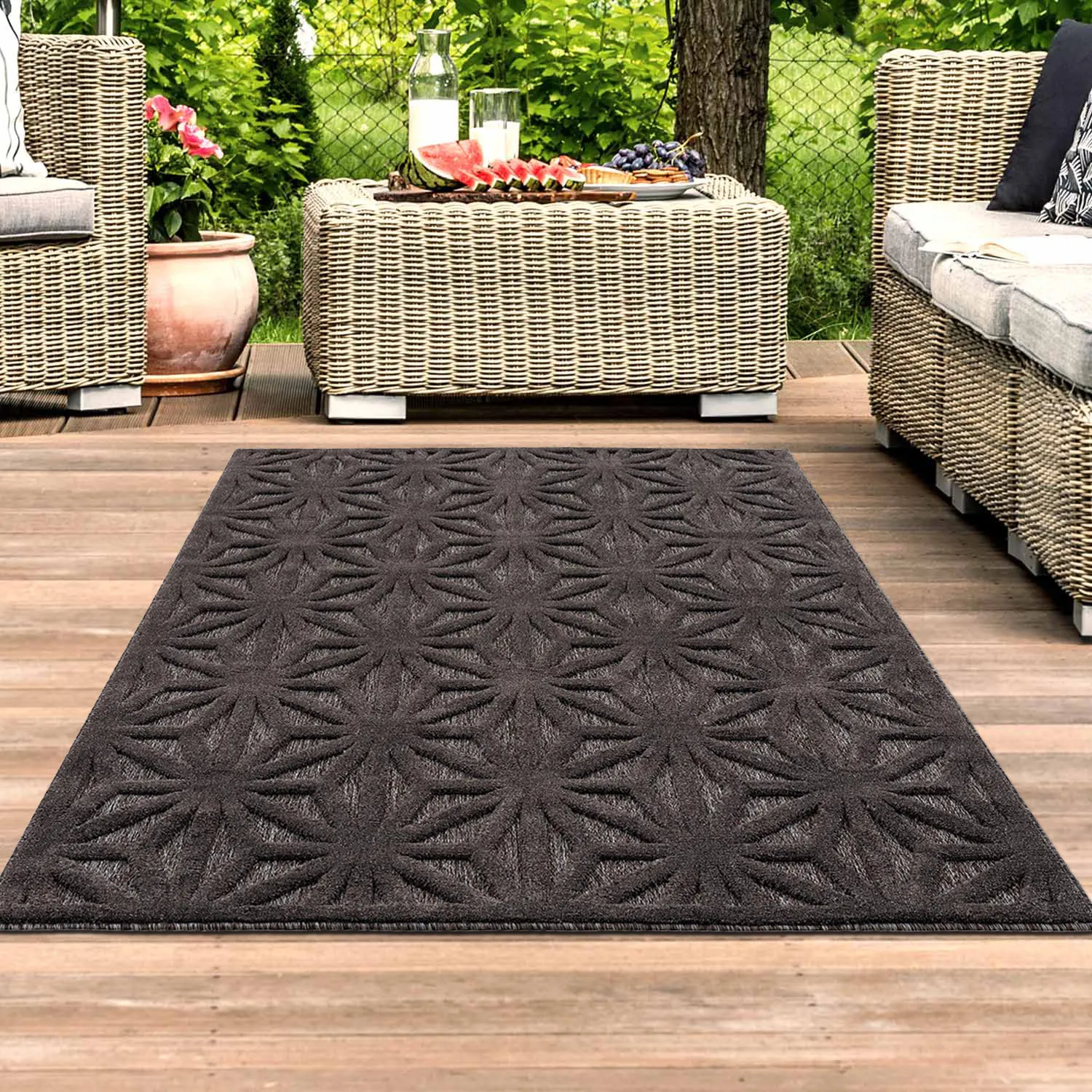 Shaggy Indoor-Outdoor - Preston (antracite)