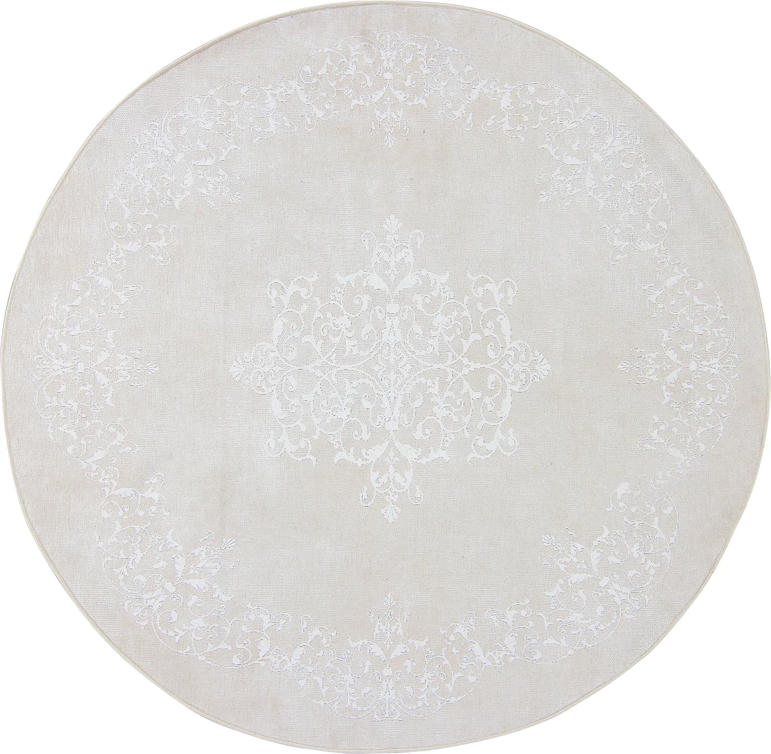 Tappeto rotondo - Santi (rosa/bianco)