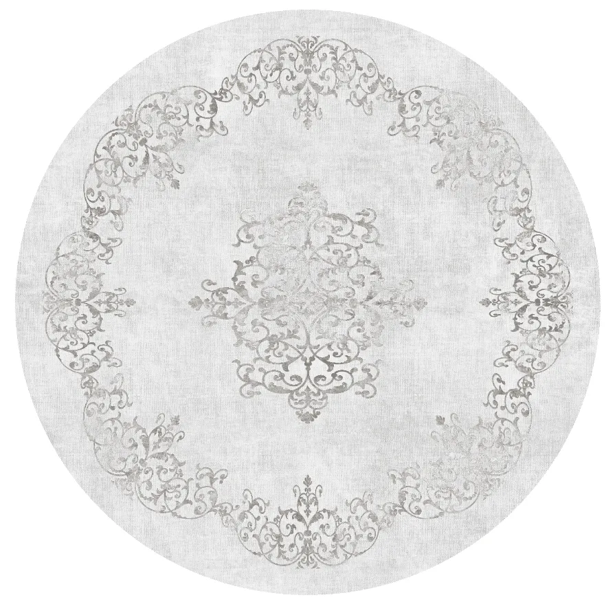 Tappeto rotondo - Santi (grigio chiaro)