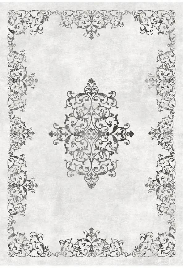 Tappeto Wilton - Santi (bianco/nero)
