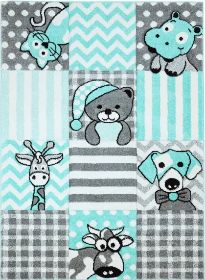 Tappeti per bambini - Bueno Animals (turchese)