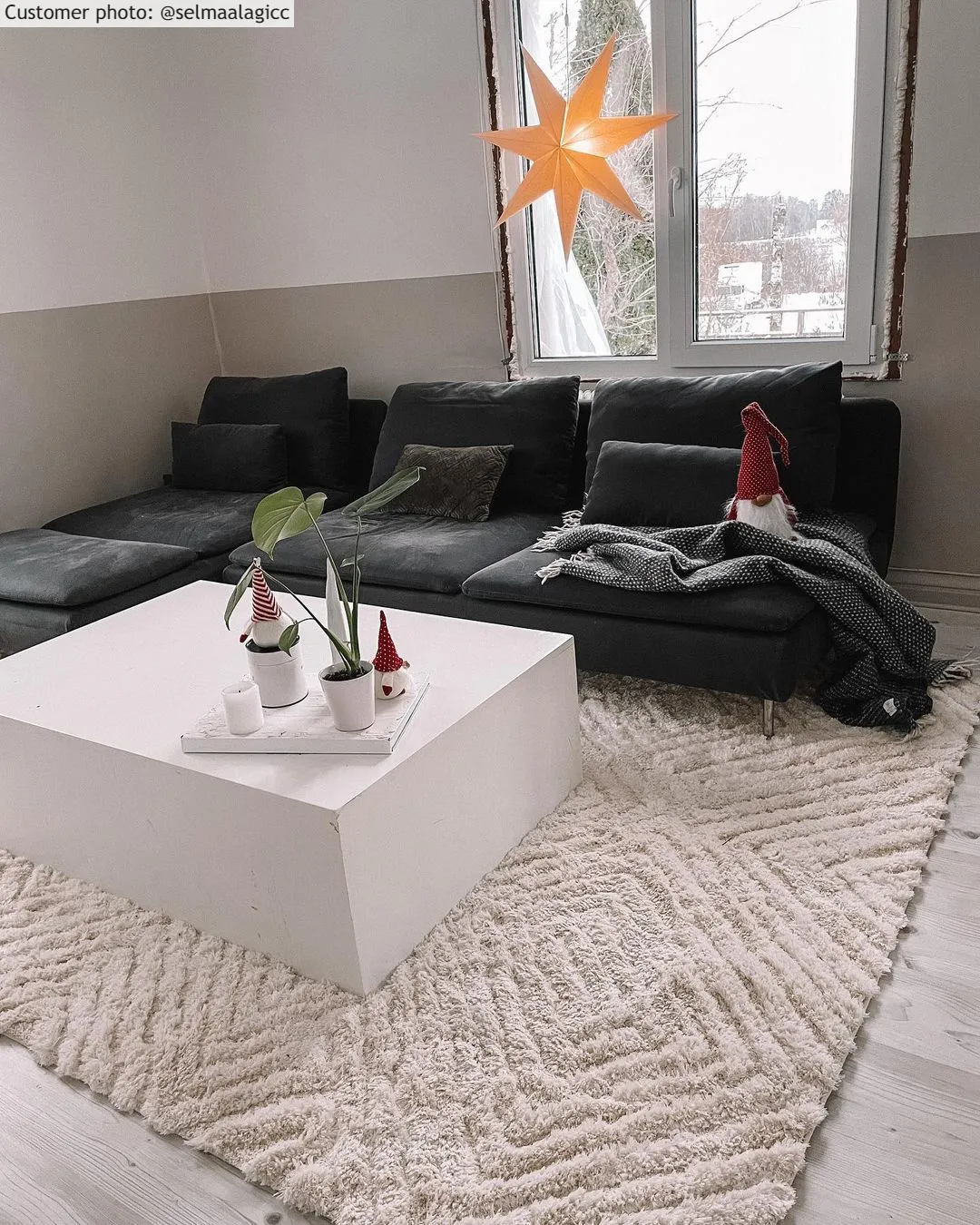 Tappeto A Pelo Lungo - Monti (offwhite)