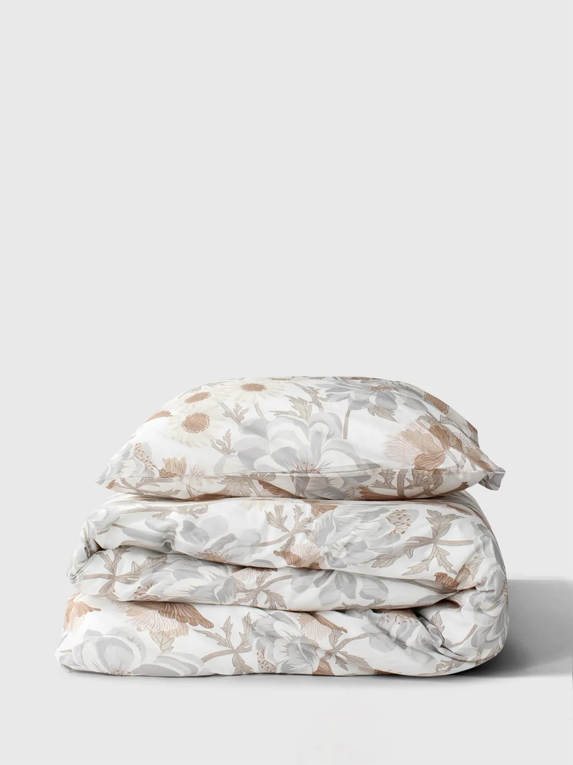 Set copripiumino - Serena (grigio/beige)
