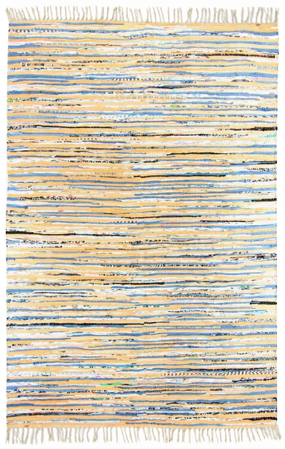 Tappeto Di Stracci - Delhi (beige/blu)