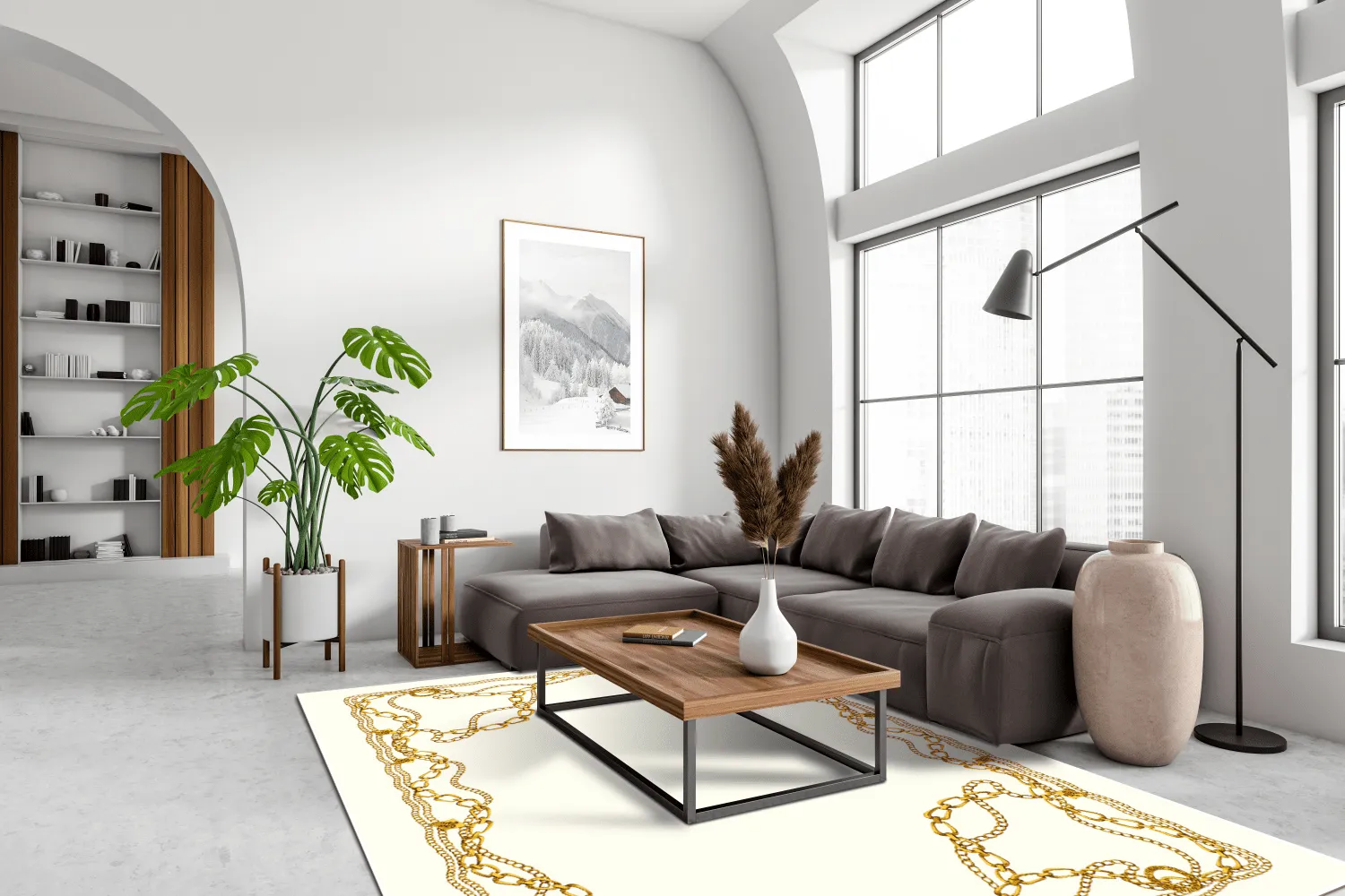 Tappeto Wilton - Silea (bianco/oro)