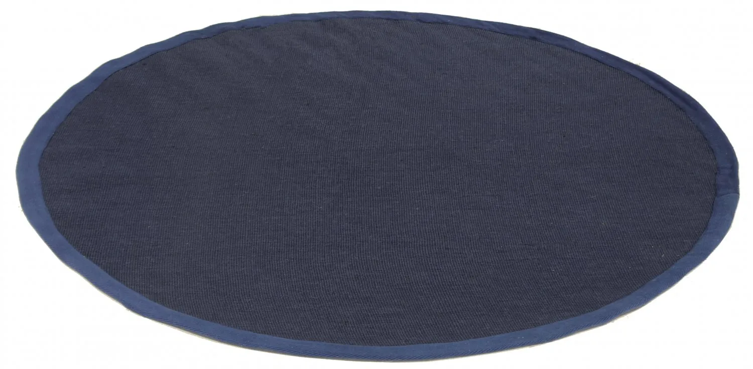 Tappeto rotondo (sisal) - Agave (blu scuro)