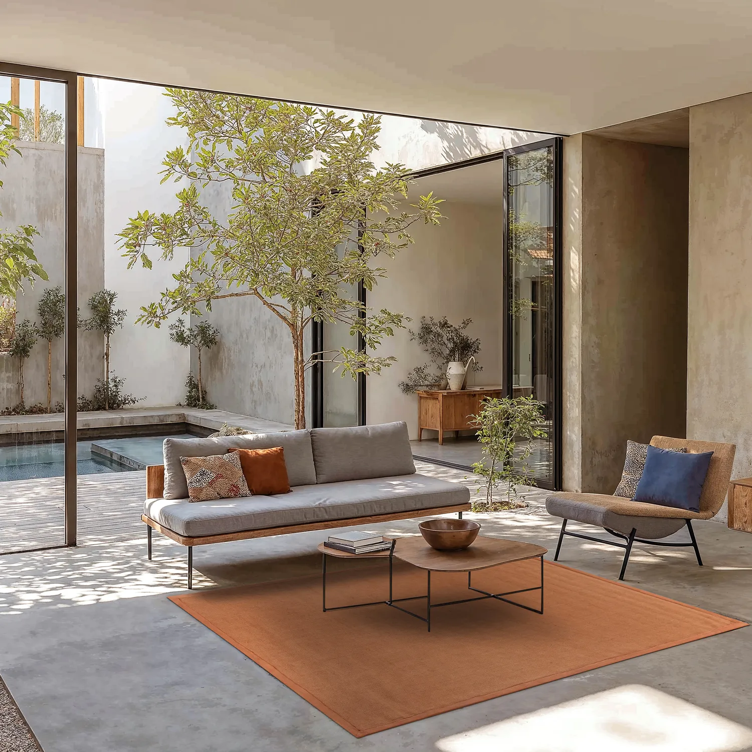 Tappeto In Sisal - Agave (marrone-arancia)