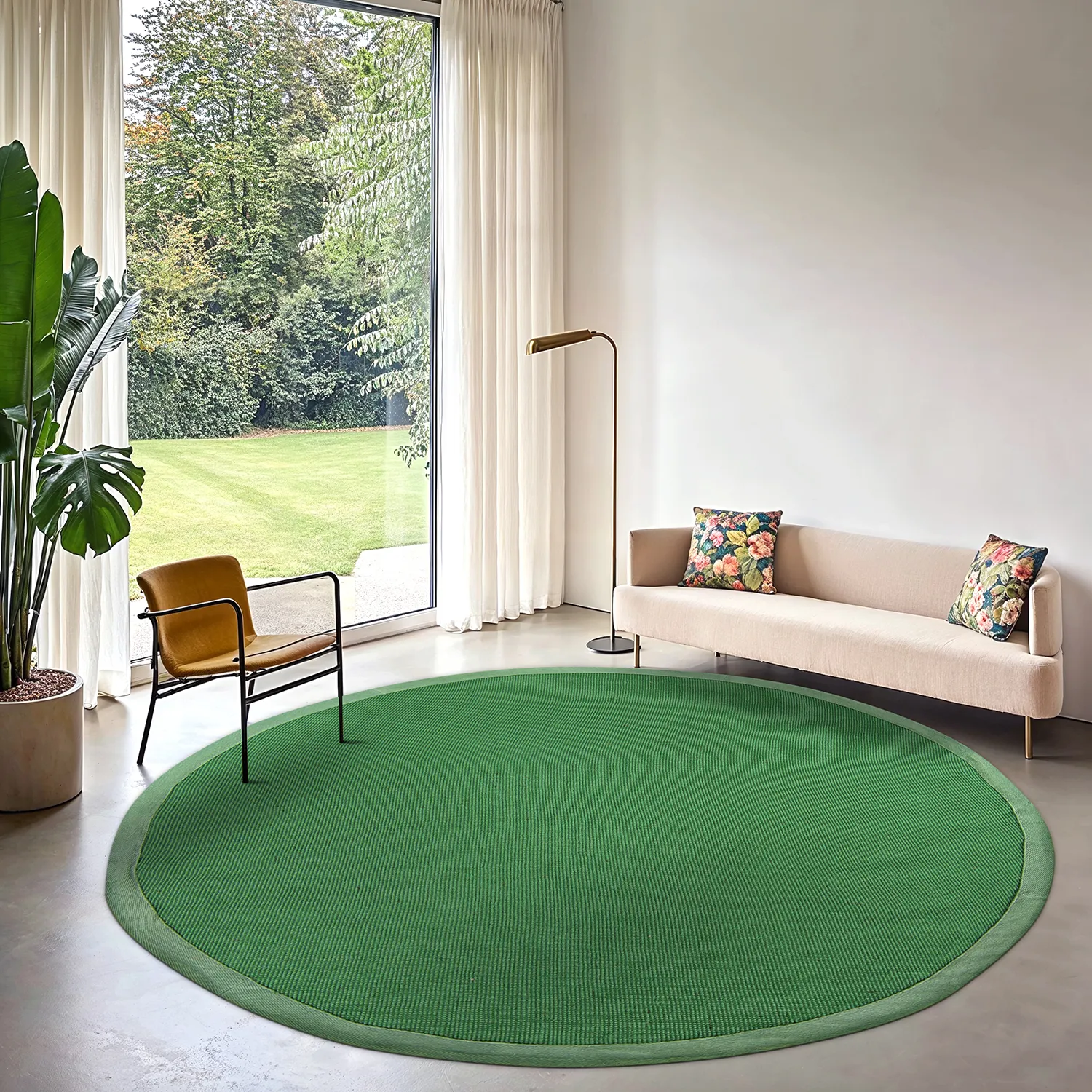 Tappeto rotondo (sisal) - Agave (verde)