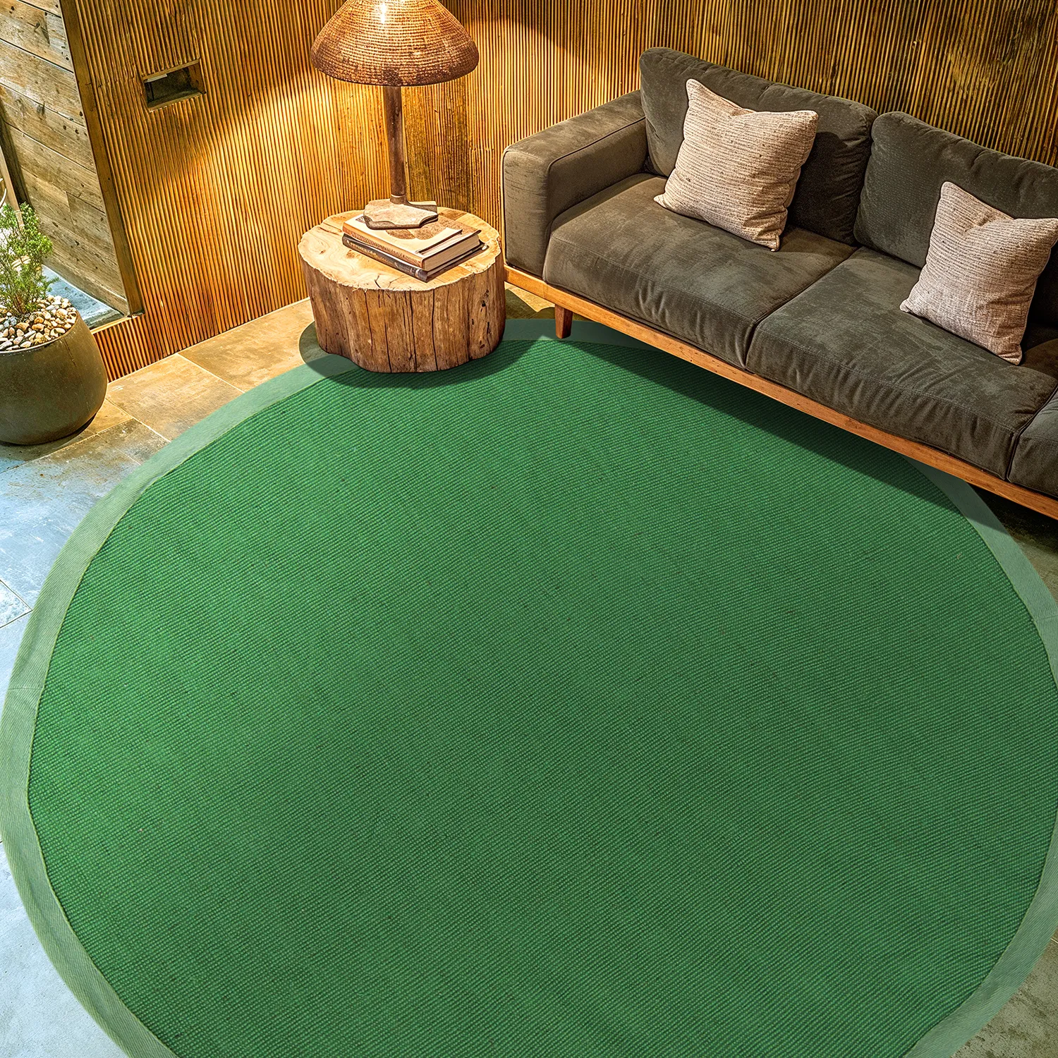 Tappeto rotondo (sisal) - Agave (verde)