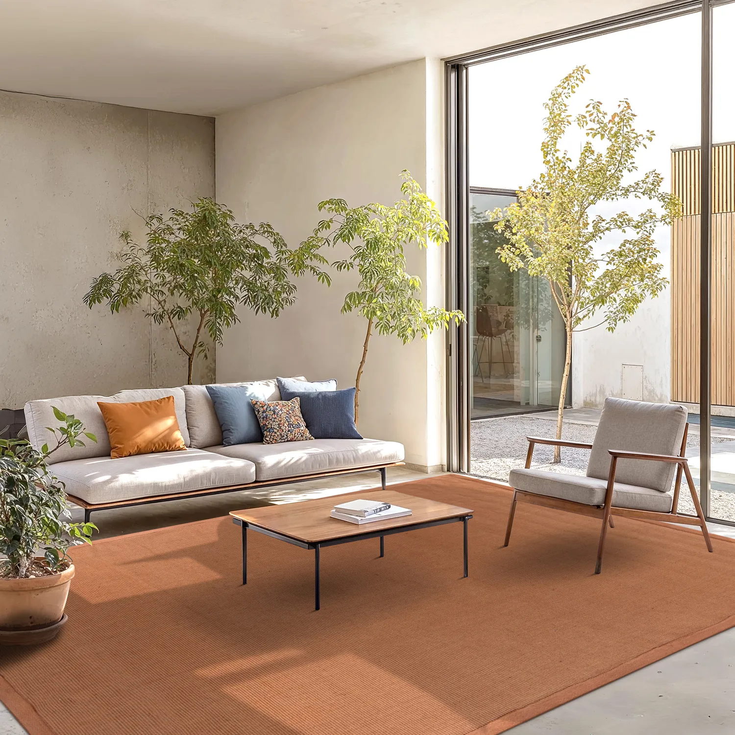 Tappeto In Sisal - Agave (marrone-arancia)