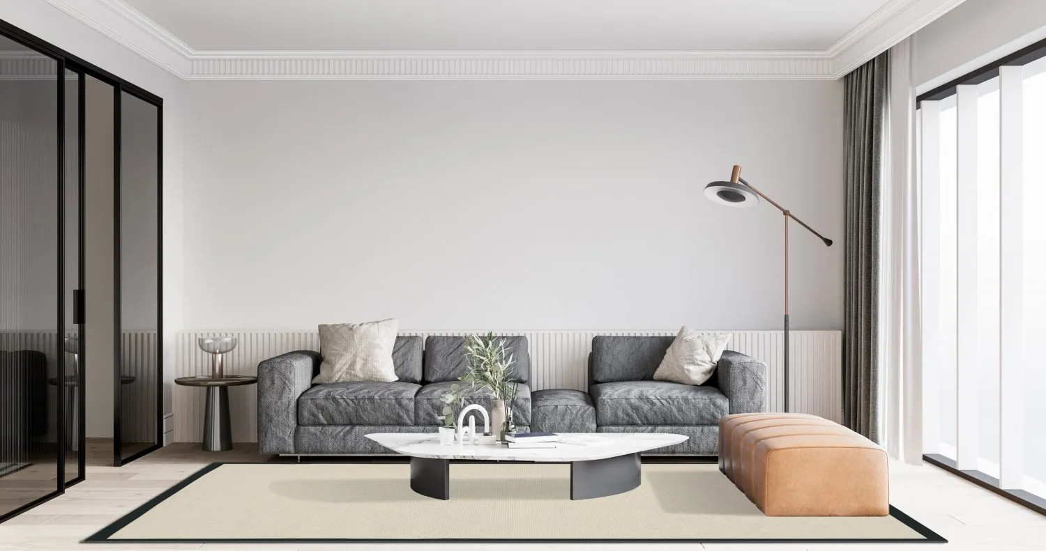 Tappeto In Sisal - Agave (nero/offwhite)