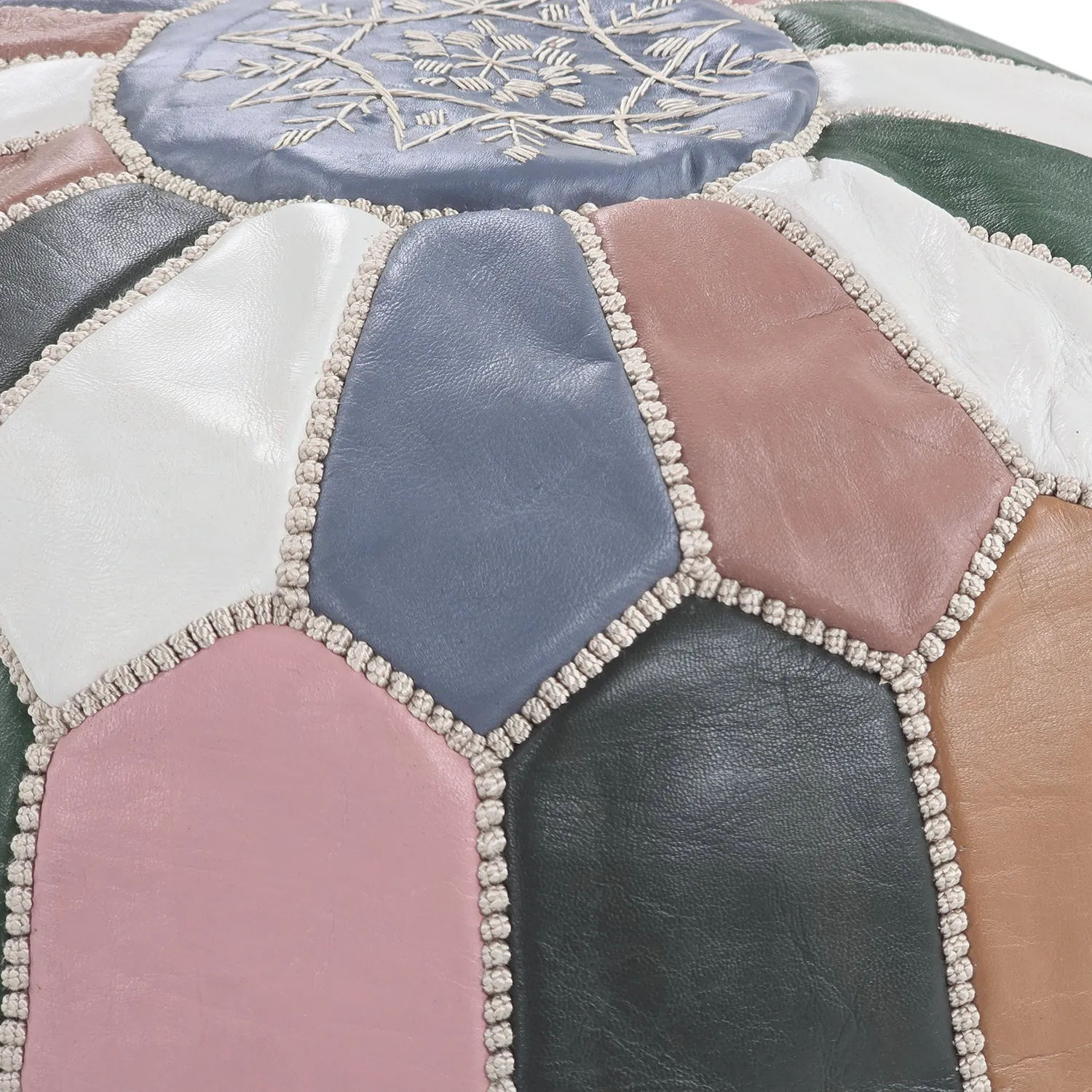 Pouf - Pouf In Pelle Dal Morocco (multi) 04